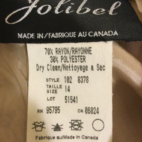 Beautiful Vintage Dress & Button up Top or "Jacket"Set by Jolibel - Picture 16 of 17